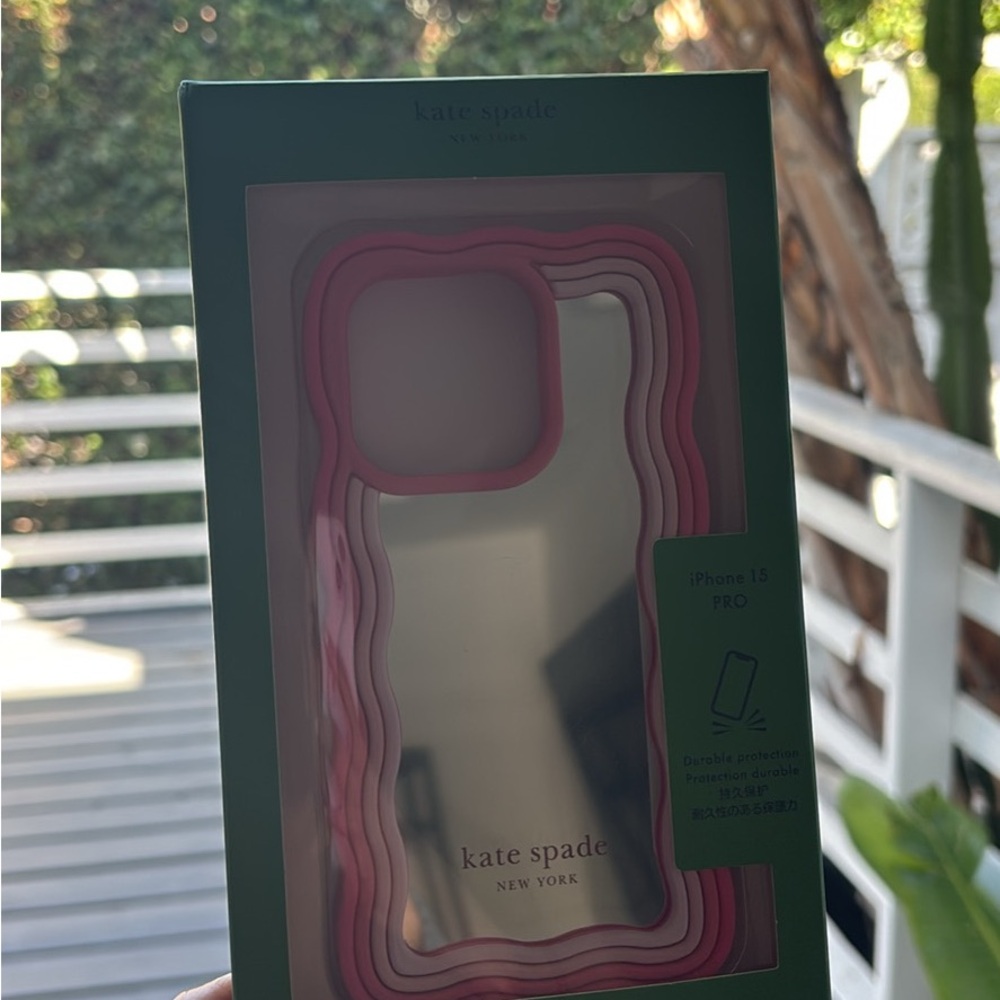 Kate Spade Pink and Clear iPhone 14 Pro Case